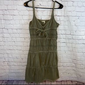 Free People Hunter Green Boho Fringe Dress Size 4